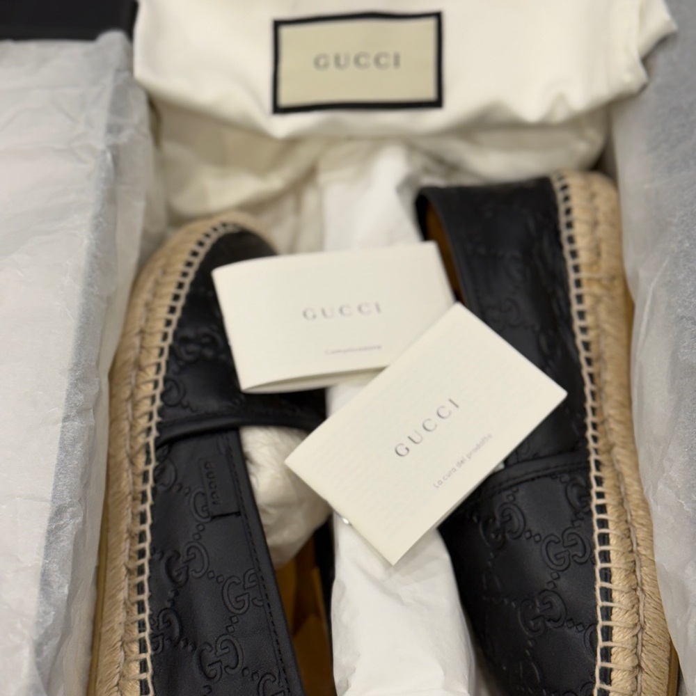 Leather Espadrille In Black US 7.5.
Wear it 2 times only. - Picture 7 of 10